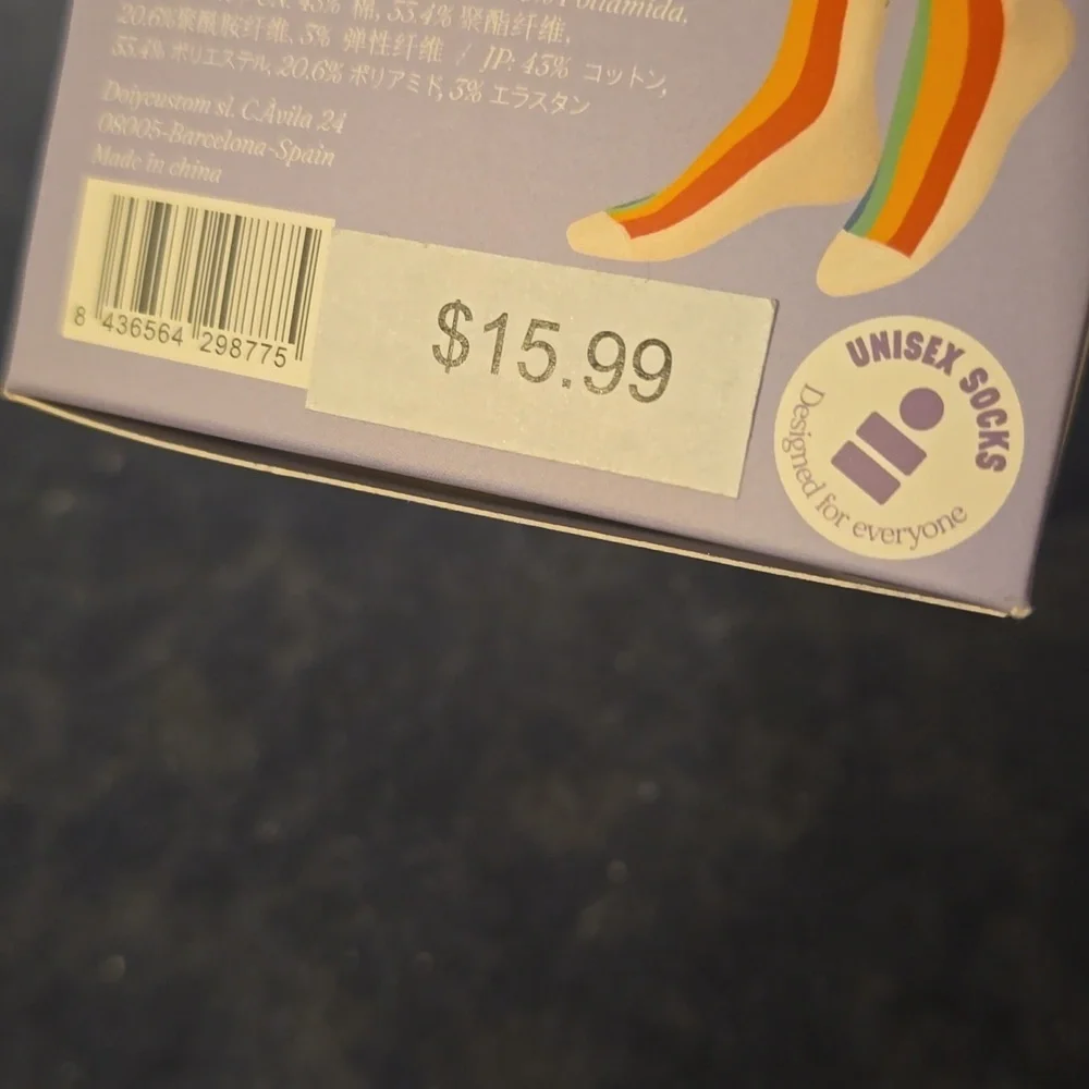 ❤️BUY 2 GET 1 FREE Eat My Socks Rainbow Cake Unisex Socks, Retail $15.99US